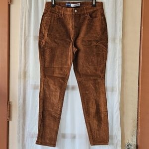 OLD NAVY HIGH RISE ROCKSTAR SUPER SKINNY CORDUROY WOMEN'S SIZE 12